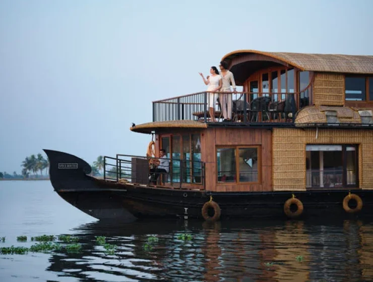 Saffron Serenity Boat at Saffron Serenity Houseboat - Best Kerala Tour Package - Isha Tour